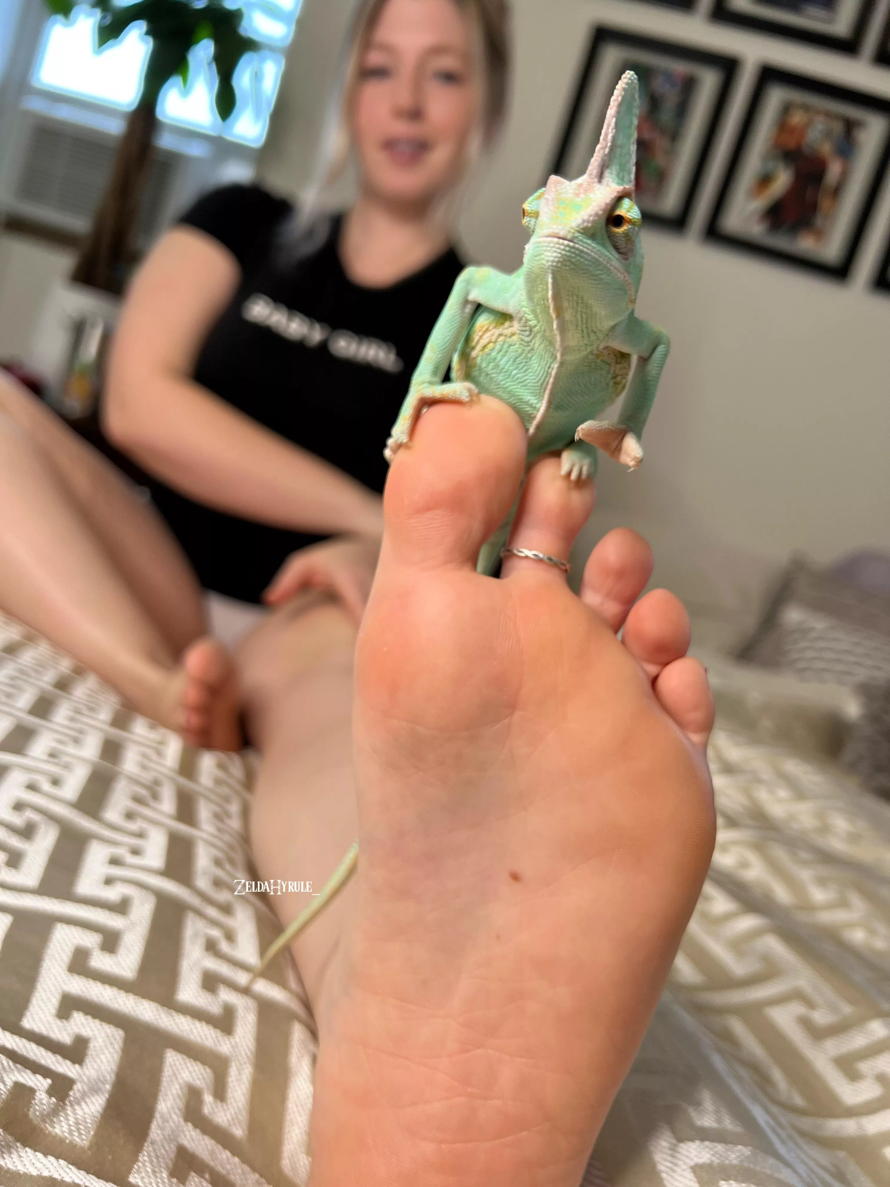 My Chameleon and I getting ready to audition for a live action version of ‘Tangled’ 😋 think we’d get the part? 🙈 posted by ZeldaHyrule_