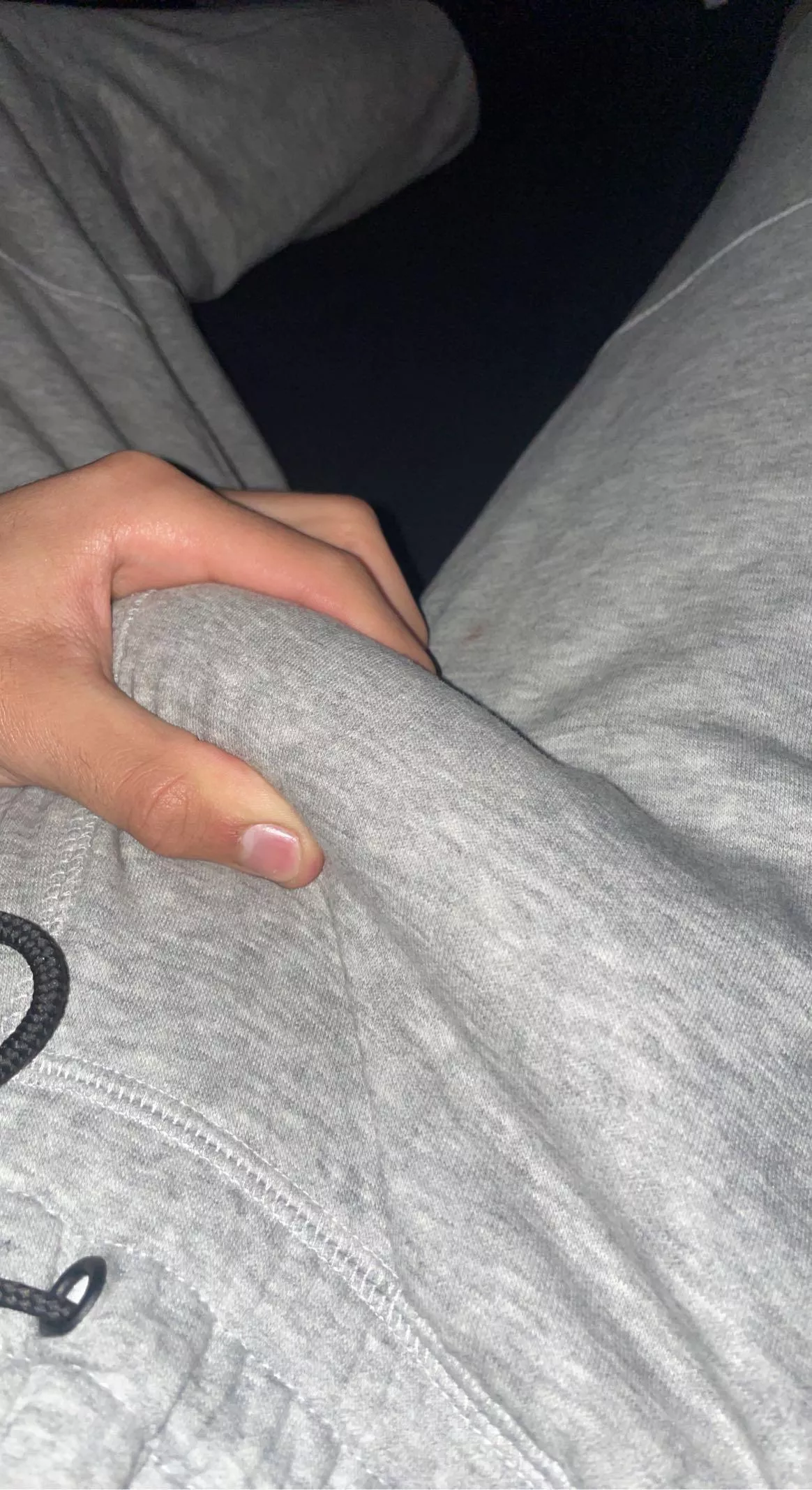 my cock in grey sweats posted by gunsyberf2
