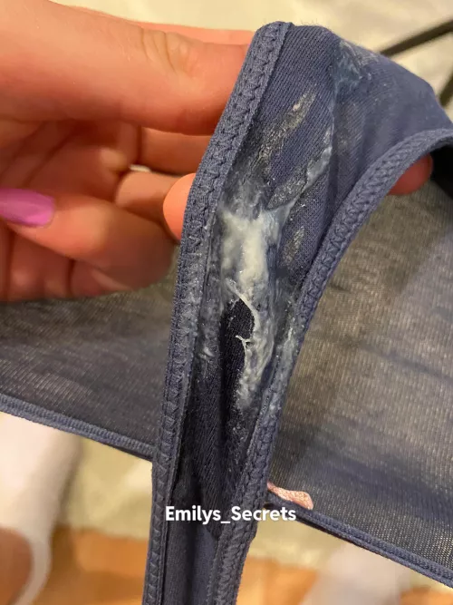 My college girl pussy gets pretty messy when I’m thinking about you ;) 💦 by Emilys_Secrets