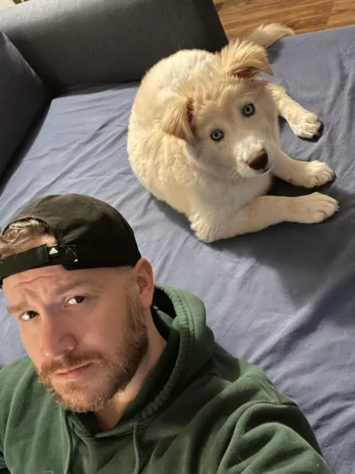 My couch-coop partner 🎮🐶 by MidwestMess87