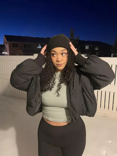 my curls froze in this weather ❄️ by icanbeneedy