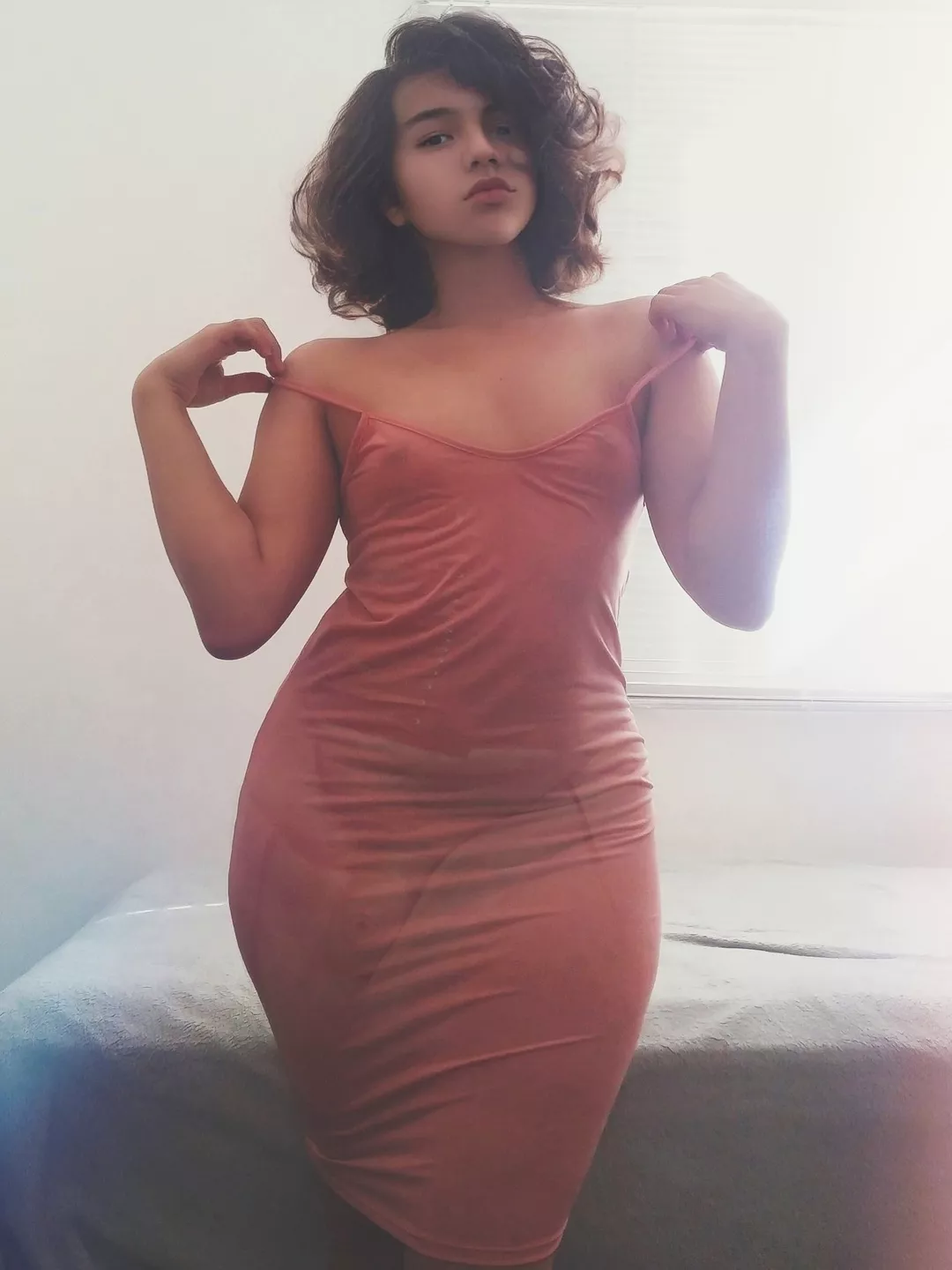 my curves showing thru my dress 😋 posted by leciaaox