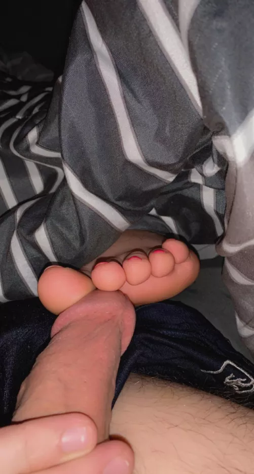 My D on her beautiful little toes rate 1-10!:) by Asleep-Ad-11