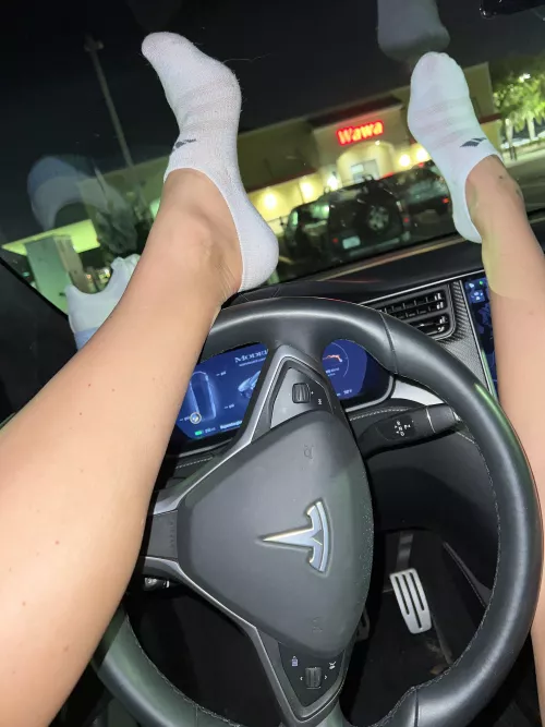 My feet in your face in my car? How does that sound? by GoddessFitNFab