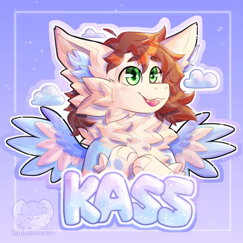 My first badge ~ commission for Kass, art by me @maiathoustra by maiathoustra