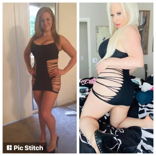 My first day dancing vs now… Little did I know what was in store. This life is addicting! I Love my life as a bimbo! So happy to have reached my bimbofication goals! by Hotbustybarbiex