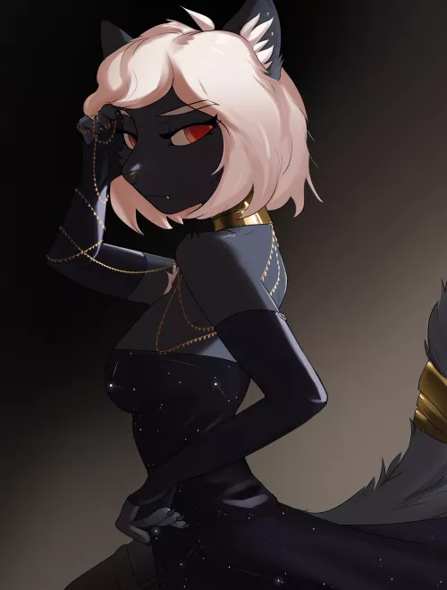 my first OC, agent nithri (@Jesterwing) by perseline_m