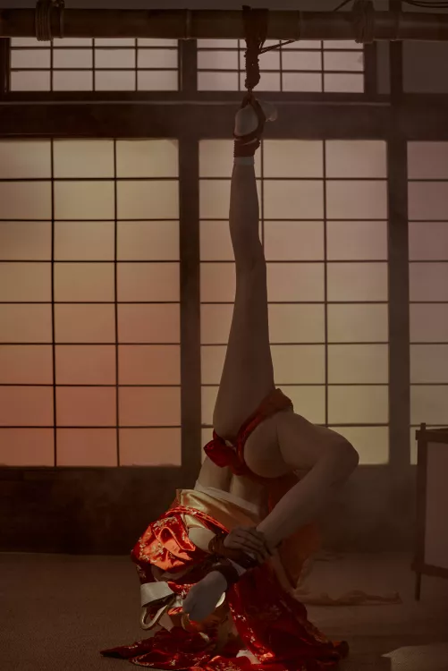 My first time working with a pro-shibari master. I'm very flexible so this is what we ended up with [f] by LoNightmare_