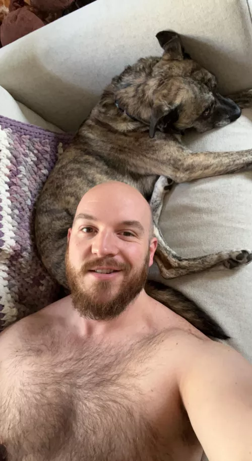 My furry coworker for the morning. She doesn’t look as excited as I am that it’s Friday by InternationalLuck142