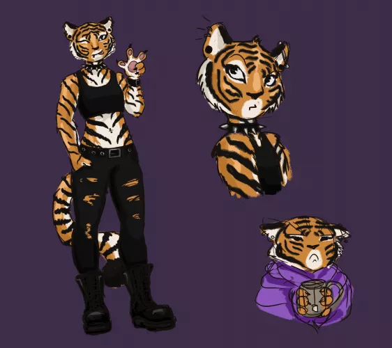 my fursona! drawing by me ;) by itstu_art