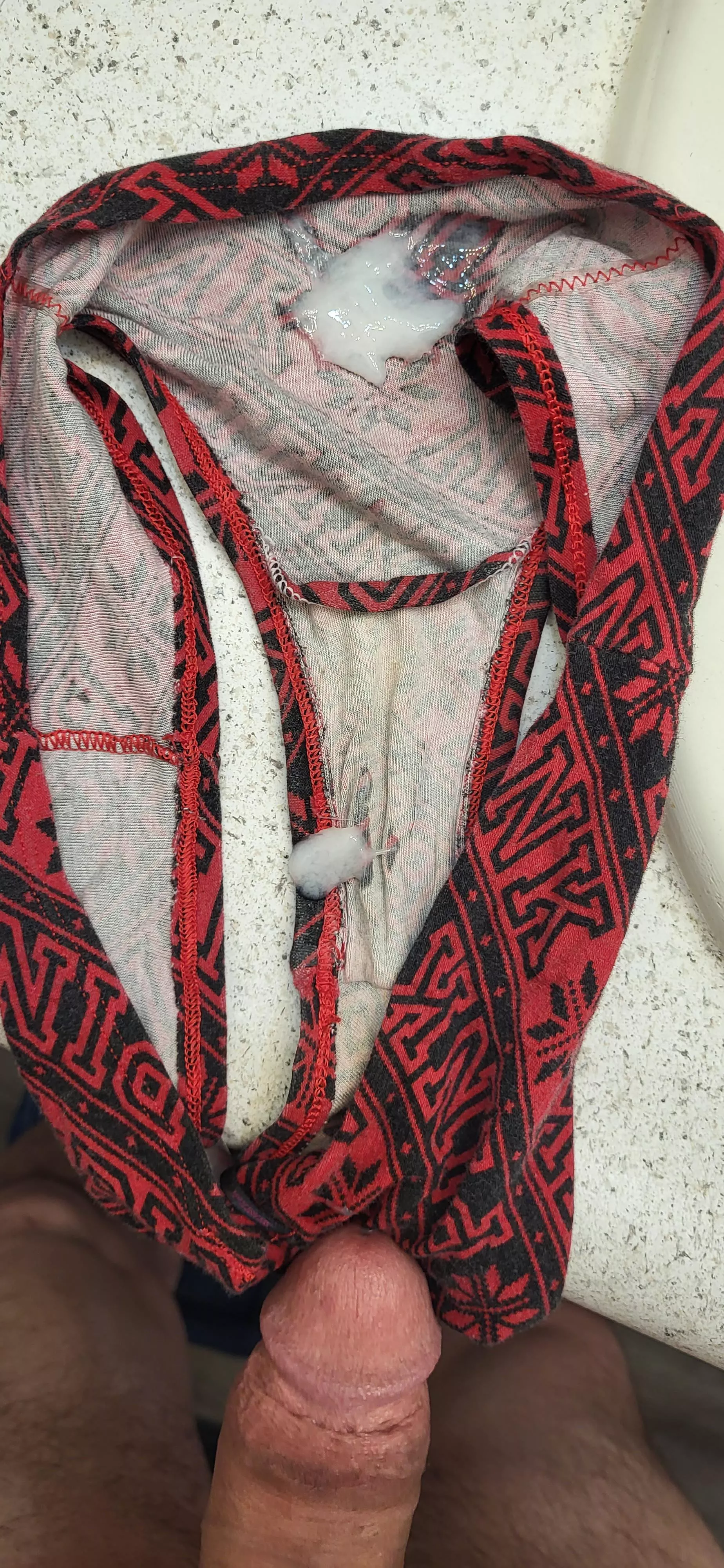 My gf sets out her used panties for me to jerk off in when I get home for work. posted by DK6893