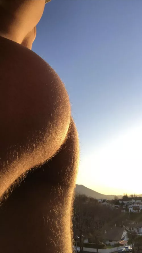 My hairy ass in the sun by Tdk5864
