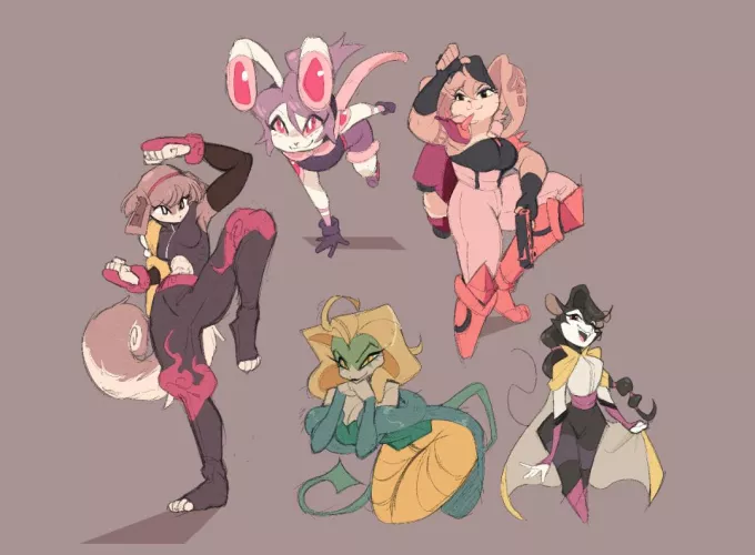 My half of an art trade on twt of my friend's wonderful characters! ^^ by ohmiyoni