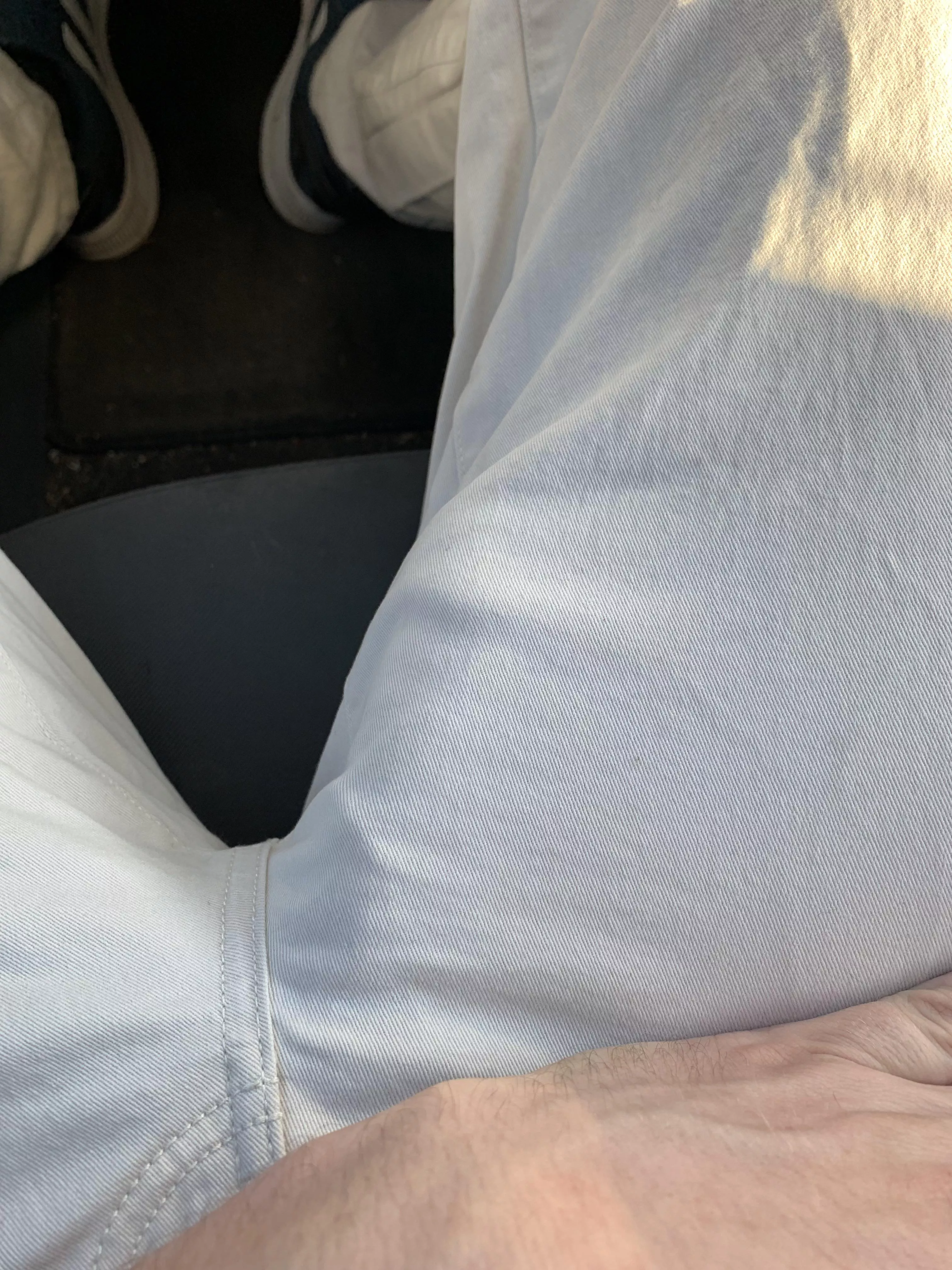 My hard white cock in white pants posted by hottubsexmachine18
