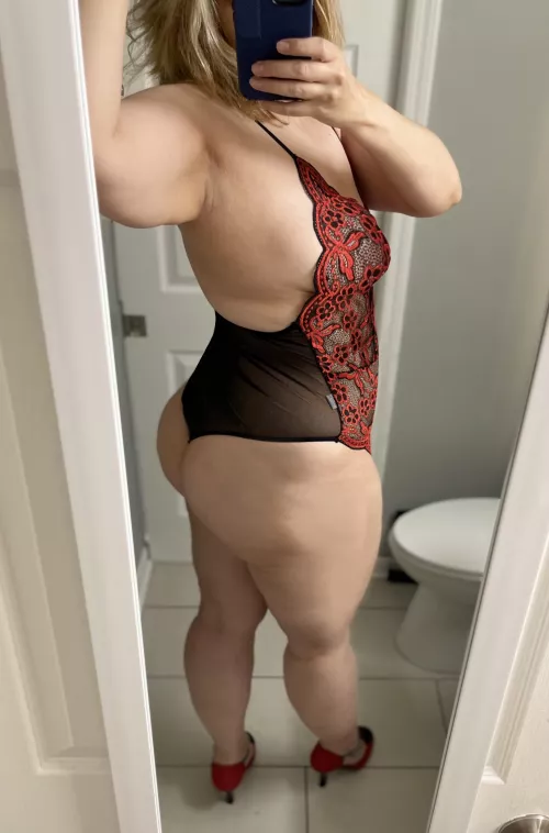 My husband gets to peel this off of me tonight. What do you think by FeartheFour