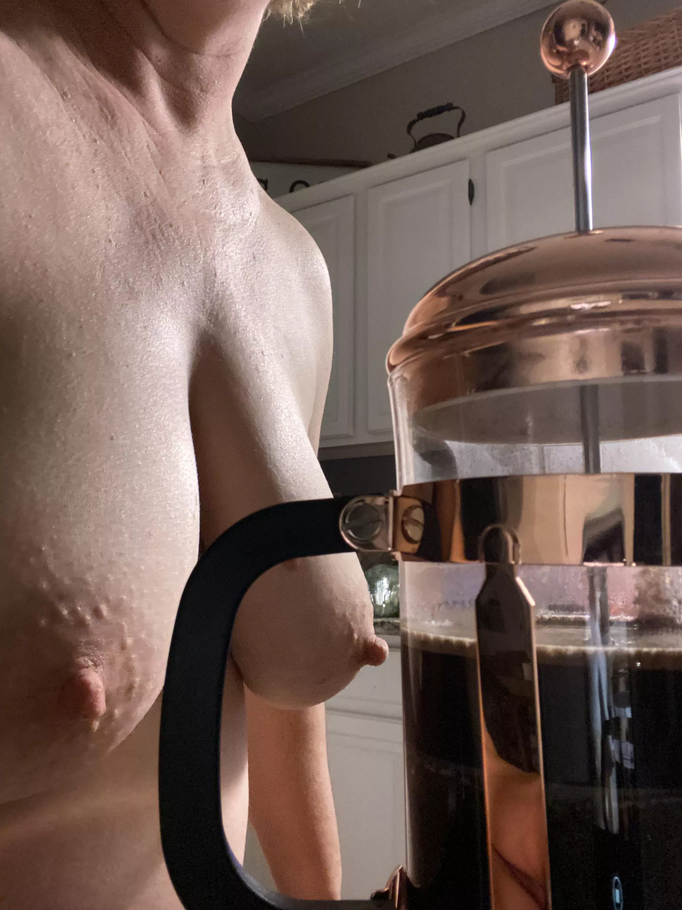 My kitty drinks half her French press. She has some to share! posted by icthus_medicus