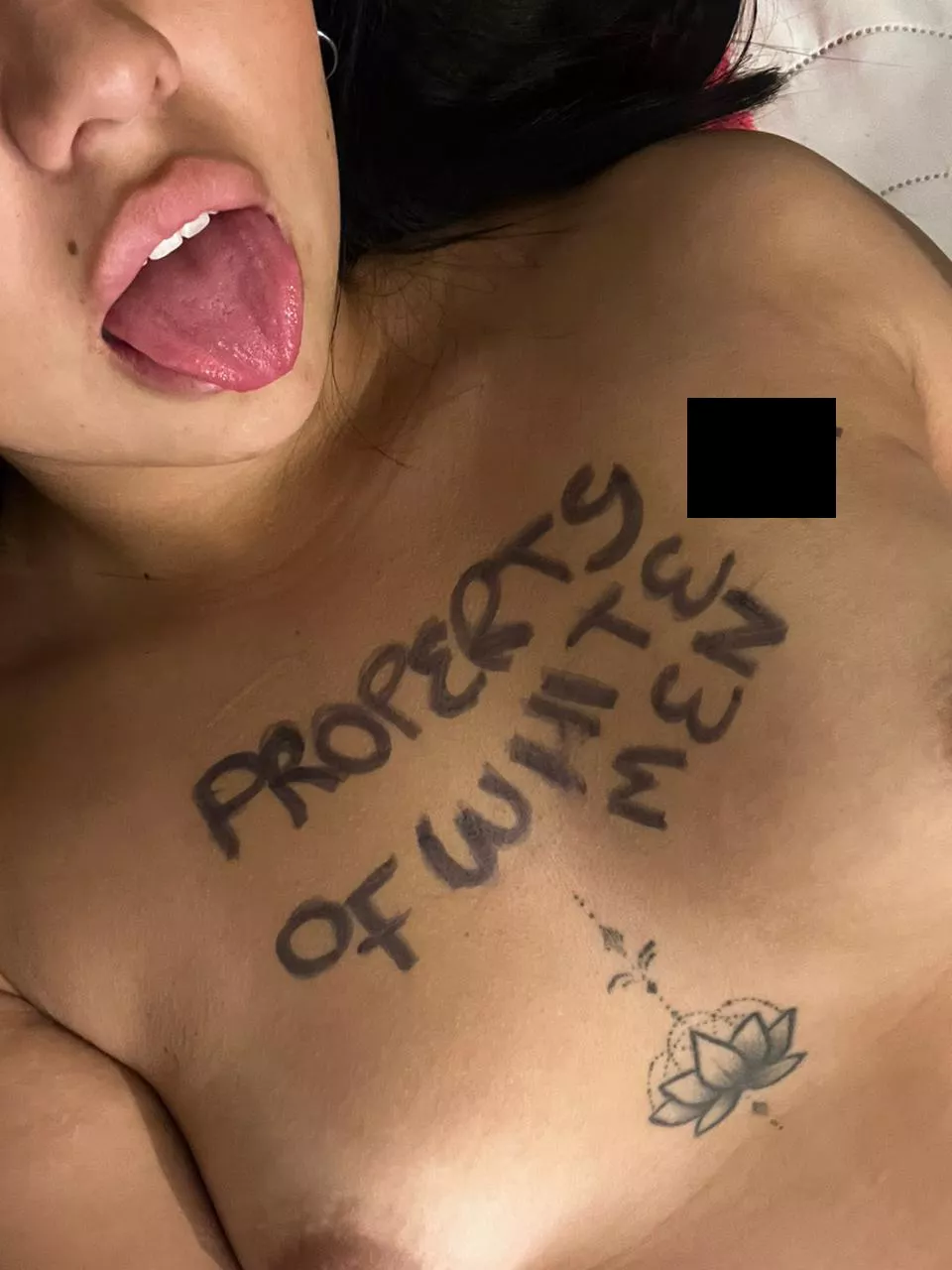 My latina body is PROPERTY OF WHITE MEN (blurred might be too much lol) posted by Juana_dirt_sanchez
