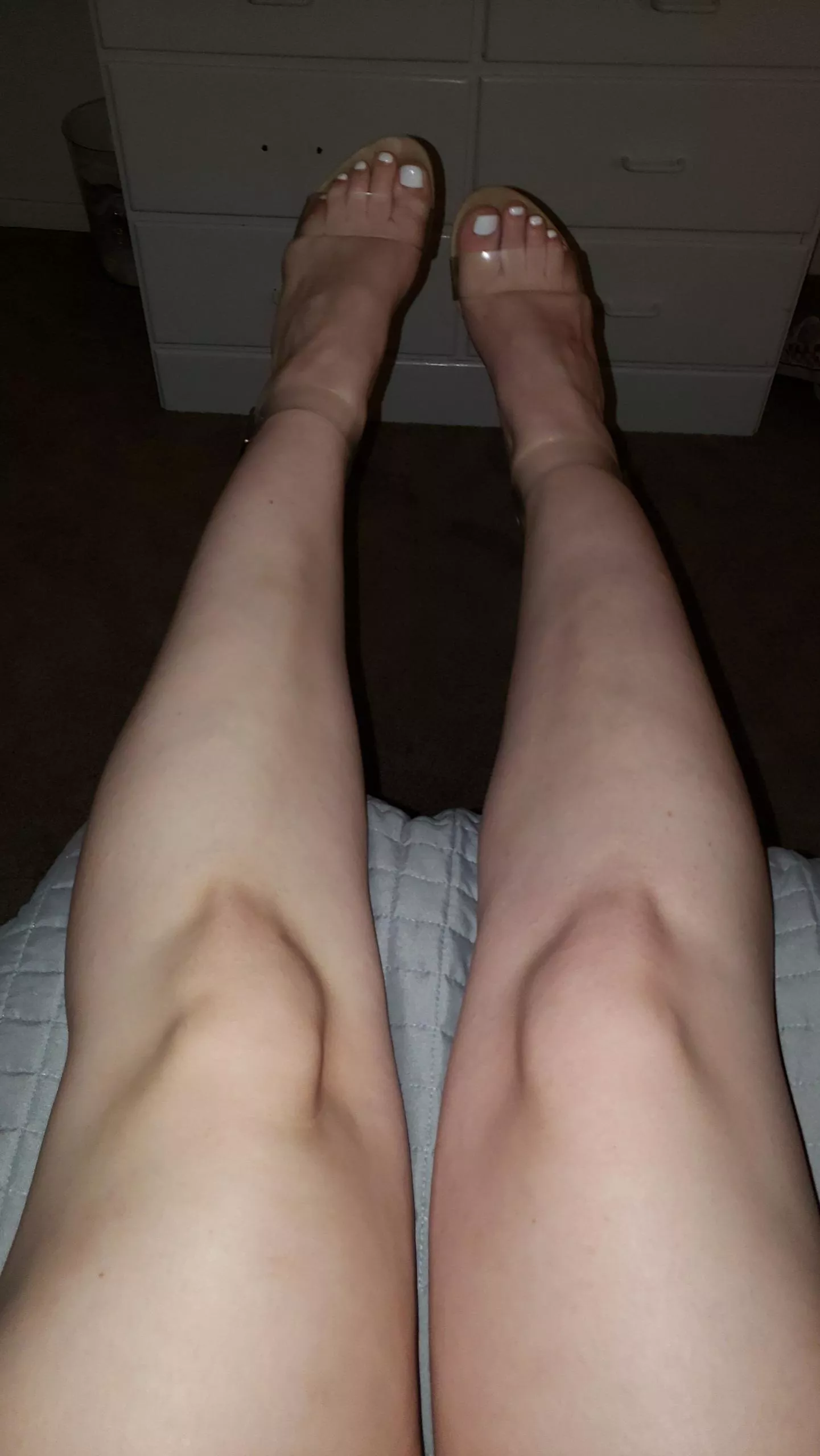 my legs and toes in see through heels! posted by Nicki_A_Bad_Bitch