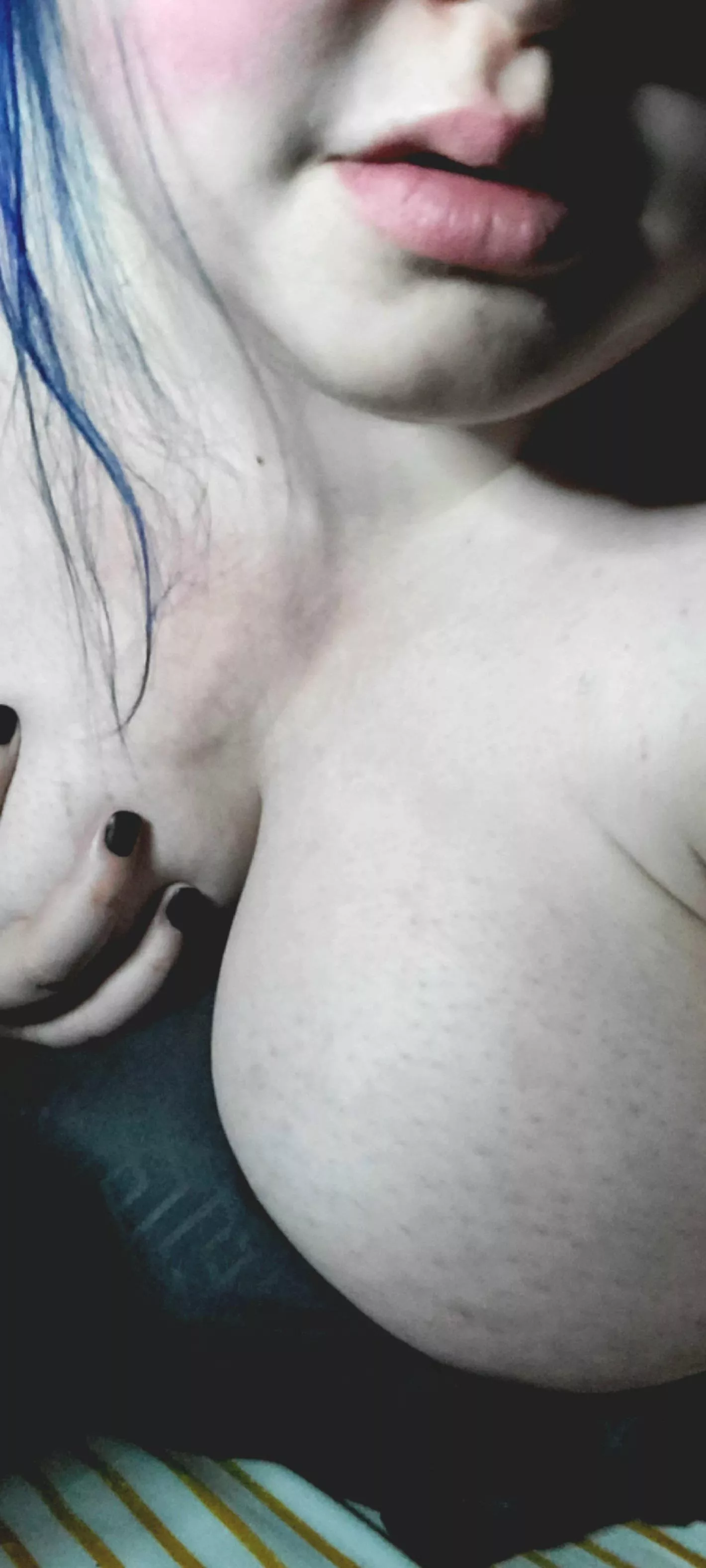 my lips look good but they'd be better around you. posted by WannaMonkeyAround