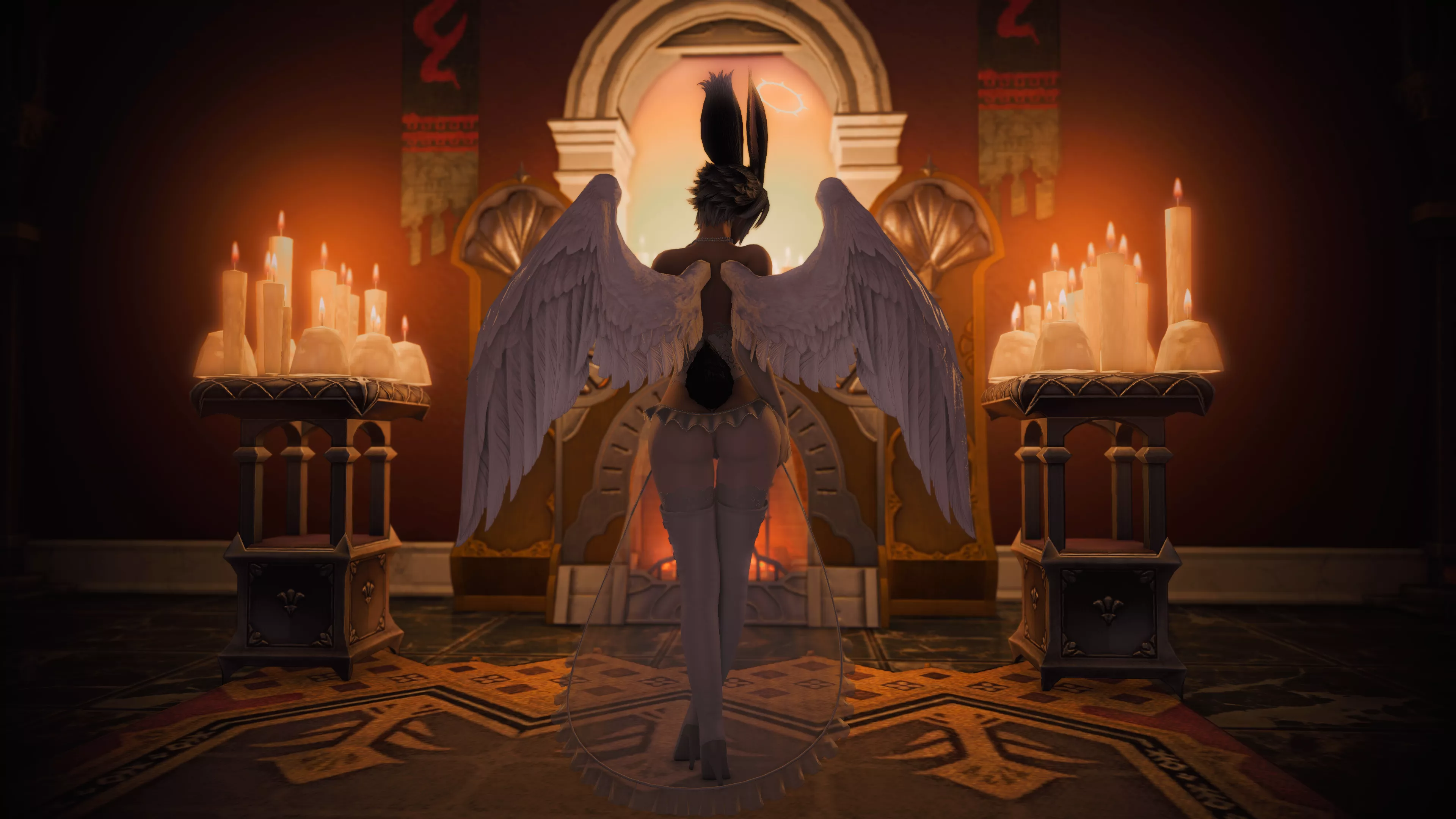 My lovely bunny pretending to be an angel (RhallahReed) posted by Rhallah_Reed