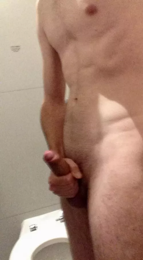 My mate dared me to strip off and jerk off in public toilets. by WMG2020UK