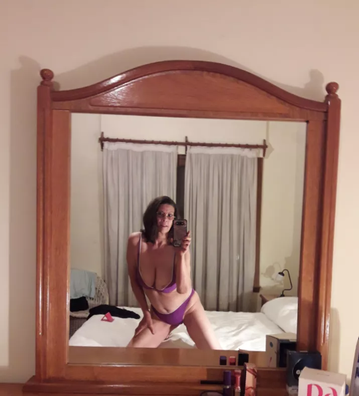 My mirror says that I look ready to have an afternoon of a lot of sex, what do you think? posted by Matureadventurers