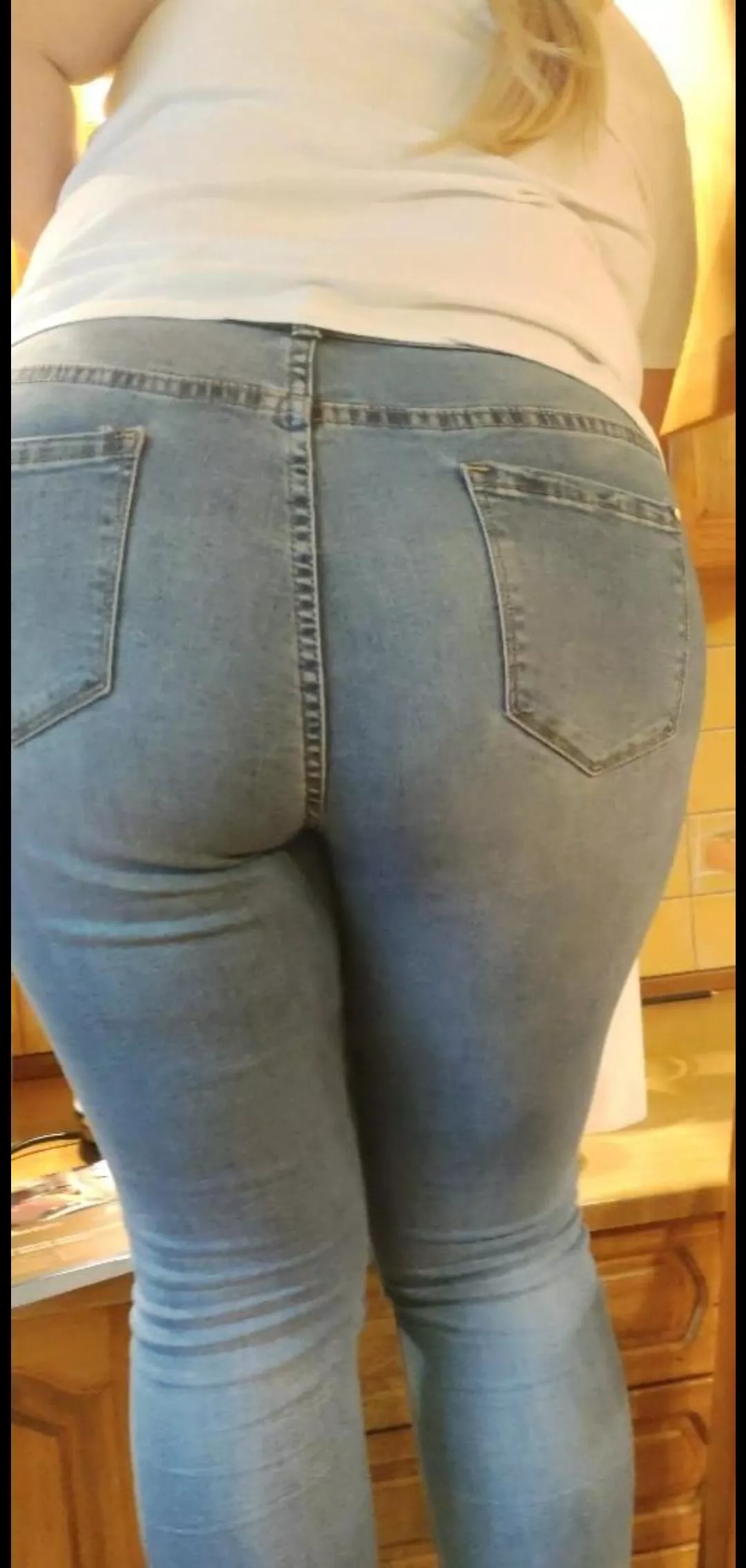 my moms huge ass scretching the jeans posted by Shot_Concert_9866
