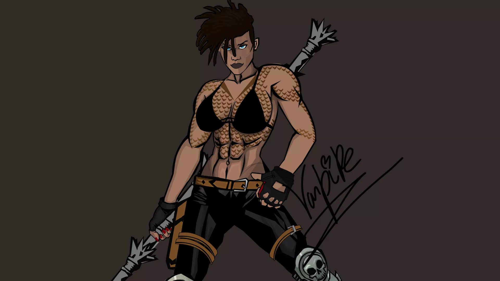 My monk/Assassin Azayah for an upcoming dnd campaign. She's heavily inspired by Killmonger. [OC] posted by Ankita3833