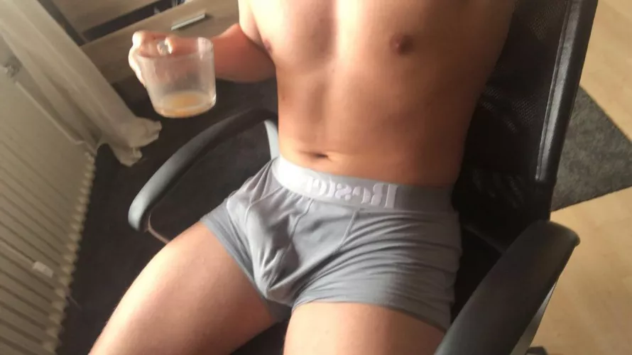 My morning bulge ;) by Swordboy382