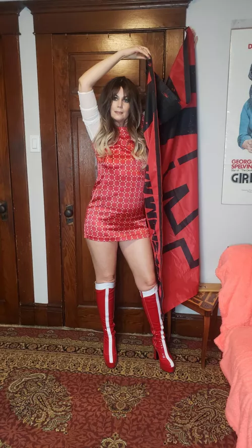 my new wonderwoman boots. by adventurousaudrey