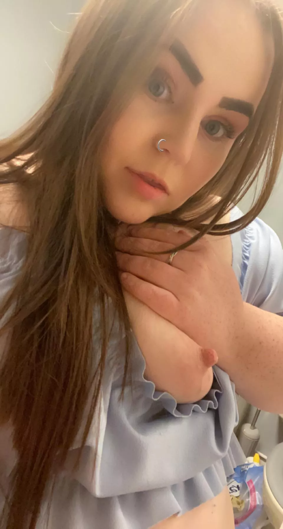 My nipples are my favourite thing, so big and pointy 😋 posted by PearlyEscape