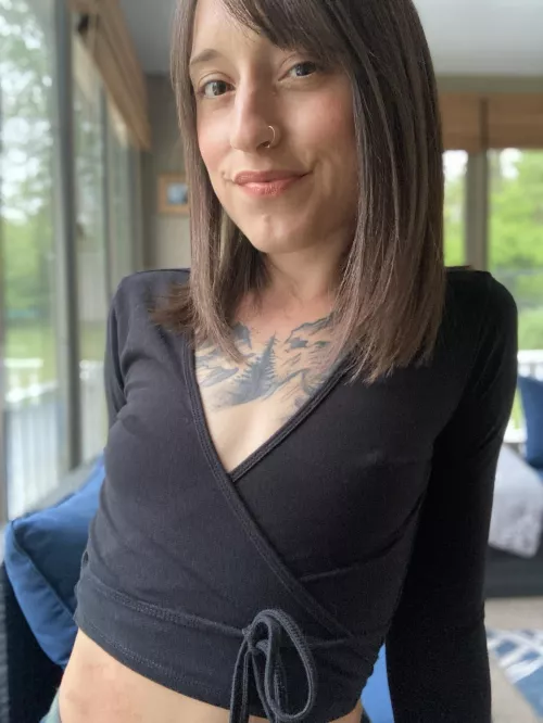 My pierced nipples are always poking by racheloliviaxo