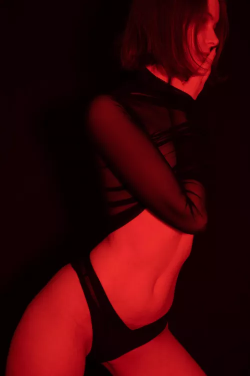 My self portrait in red light (oc) by sophiaemilia