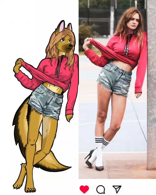 My sister as a furry [by me] by MattiaMorgavi