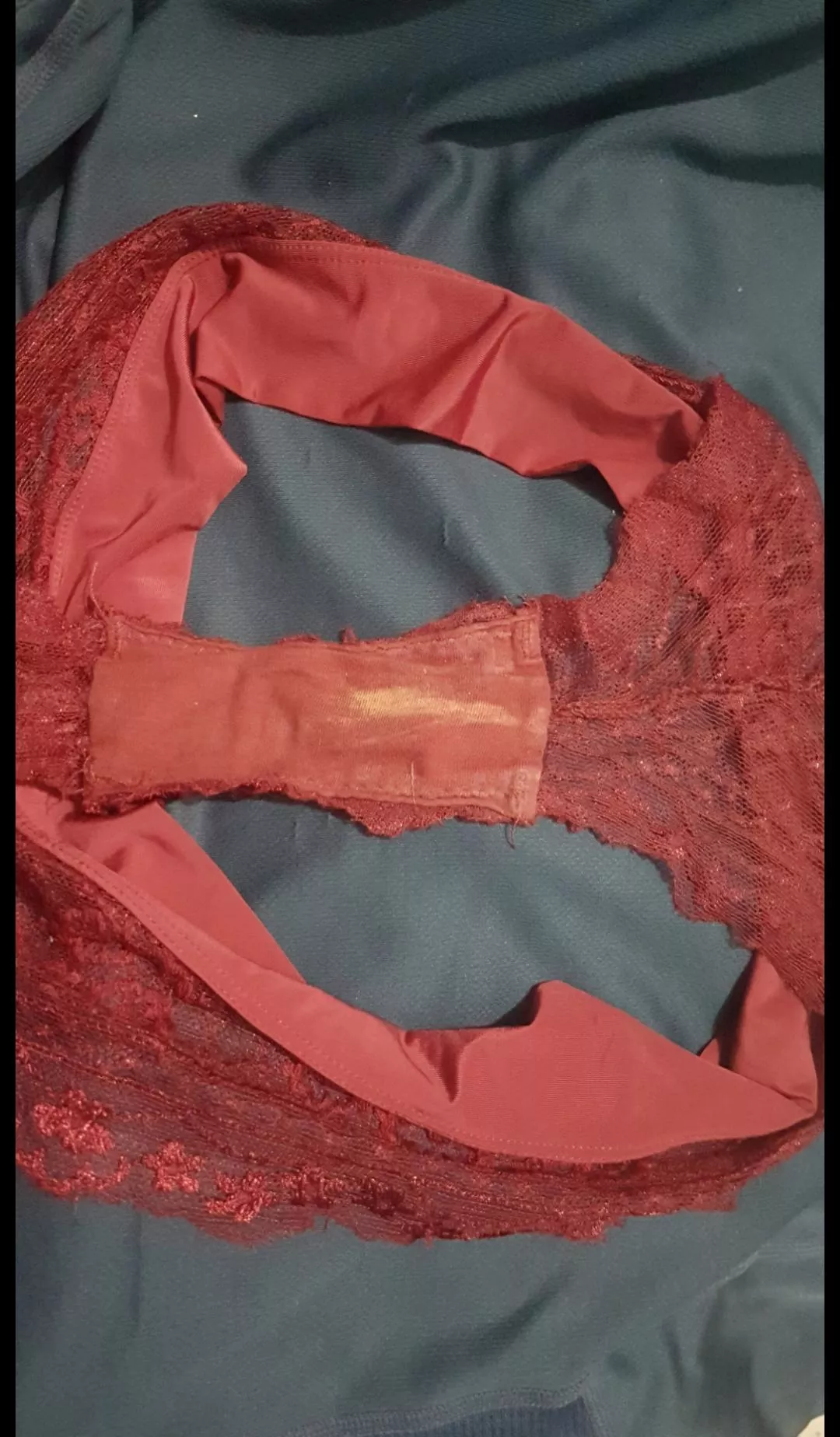 My slut wifes dirty panties. shes at work so I am going to wank onto these and then will fuck the shit out of the bitch as soon as she gets home. posted by AddendumNo8965