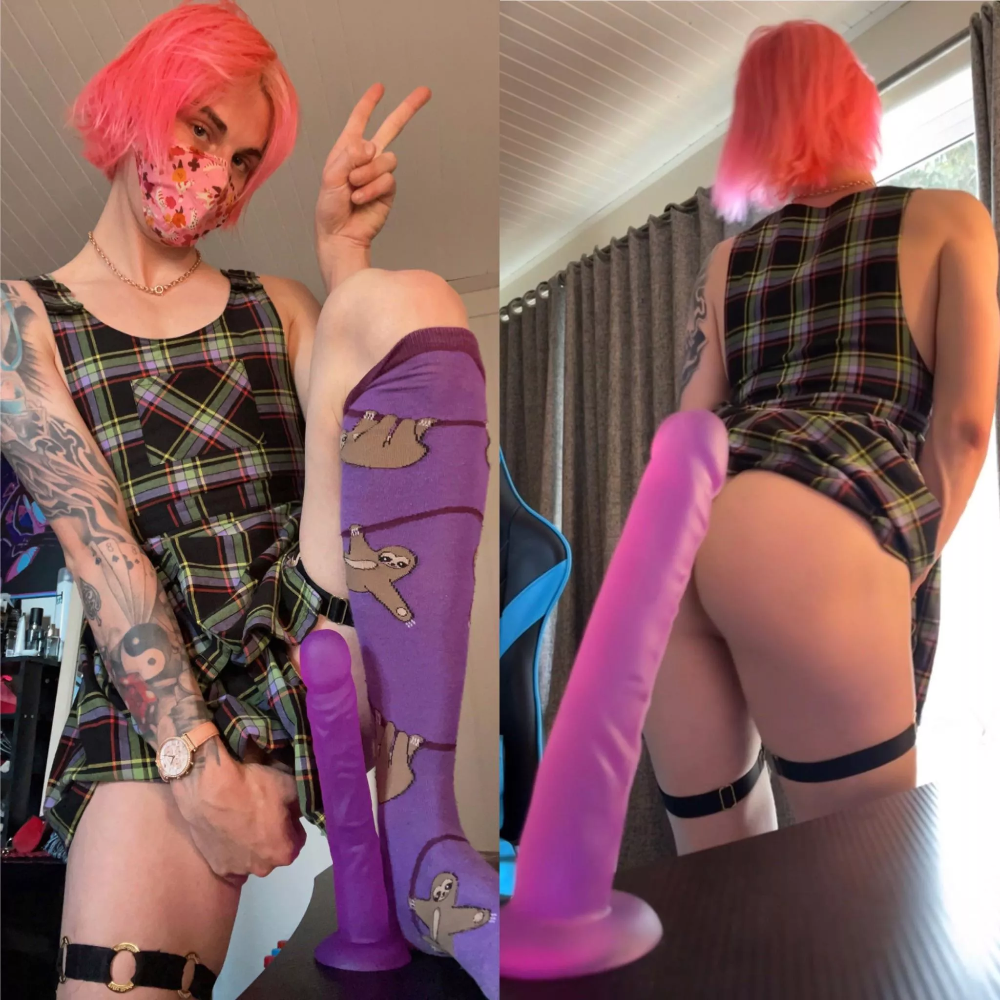 my socks match my new dildo 💁🏻‍♀️ posted by soft_kitti