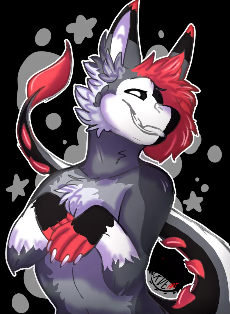 My sona, Art by me ( commissions open) posted by Anim0ski