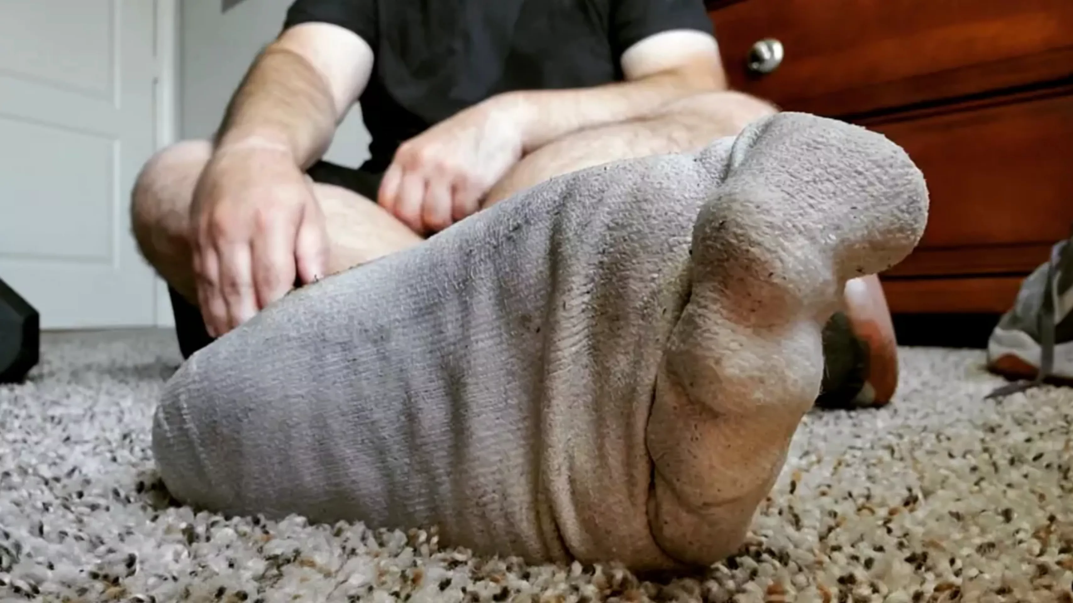 My sticky, dirty workout socks posted by Sckb4u
