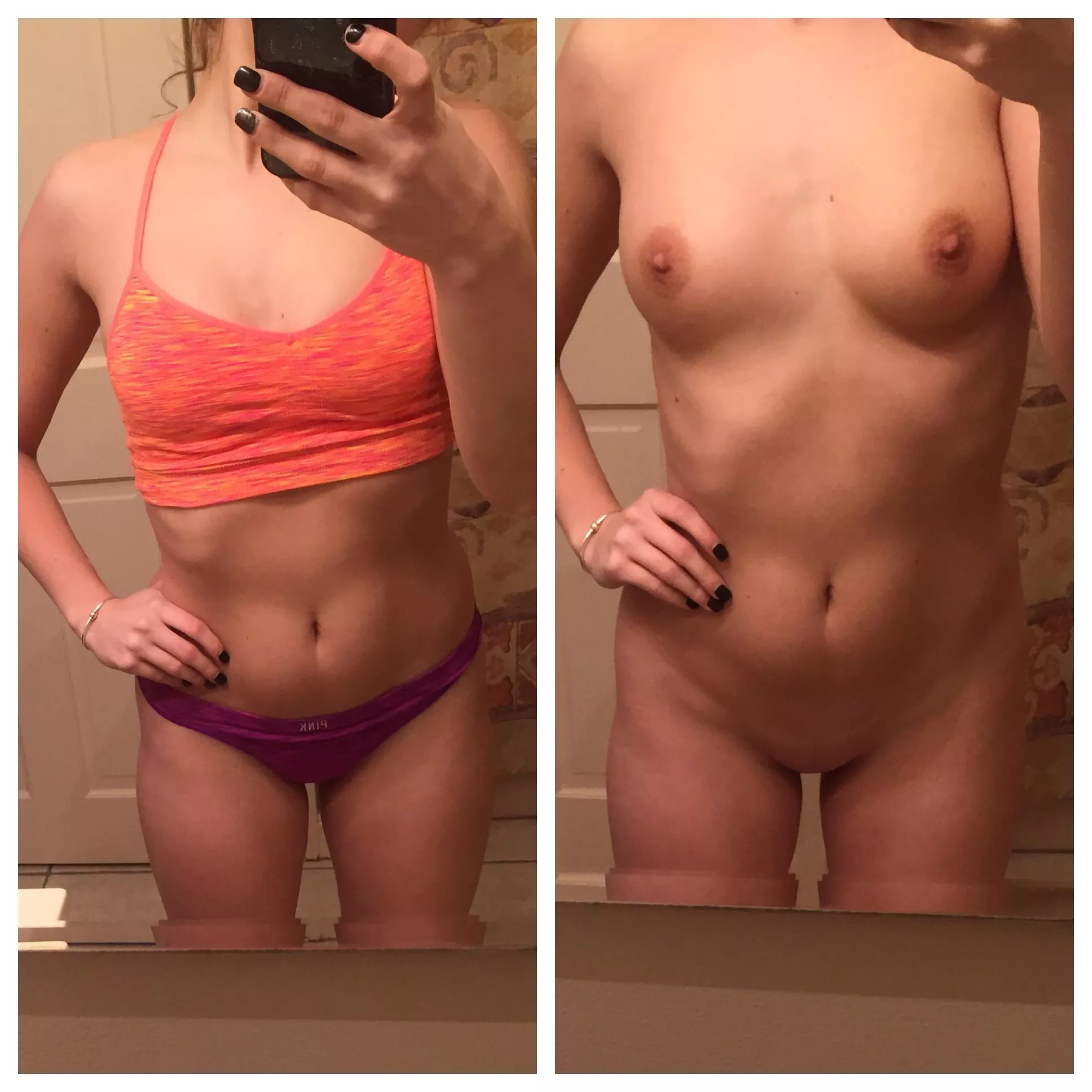 My teen body post-workout and pre-shower 💕 posted by littlemiahhx
