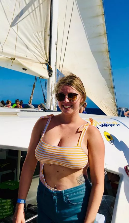 My tits on (f)ull display on the boat by Miah0523