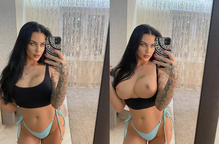 My T-shirt highlights my huge tits so perfectly! But without a T-shirt, they look much better by Truthful_Menu_