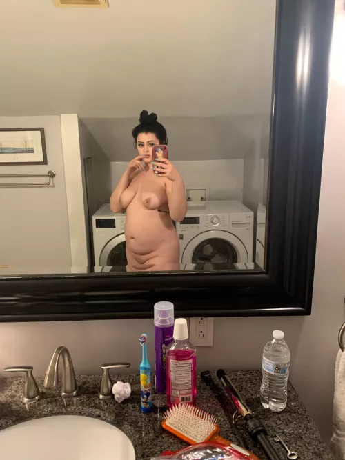 My tummy just keeps getting bigger 😋 by xxxnaughtymeg