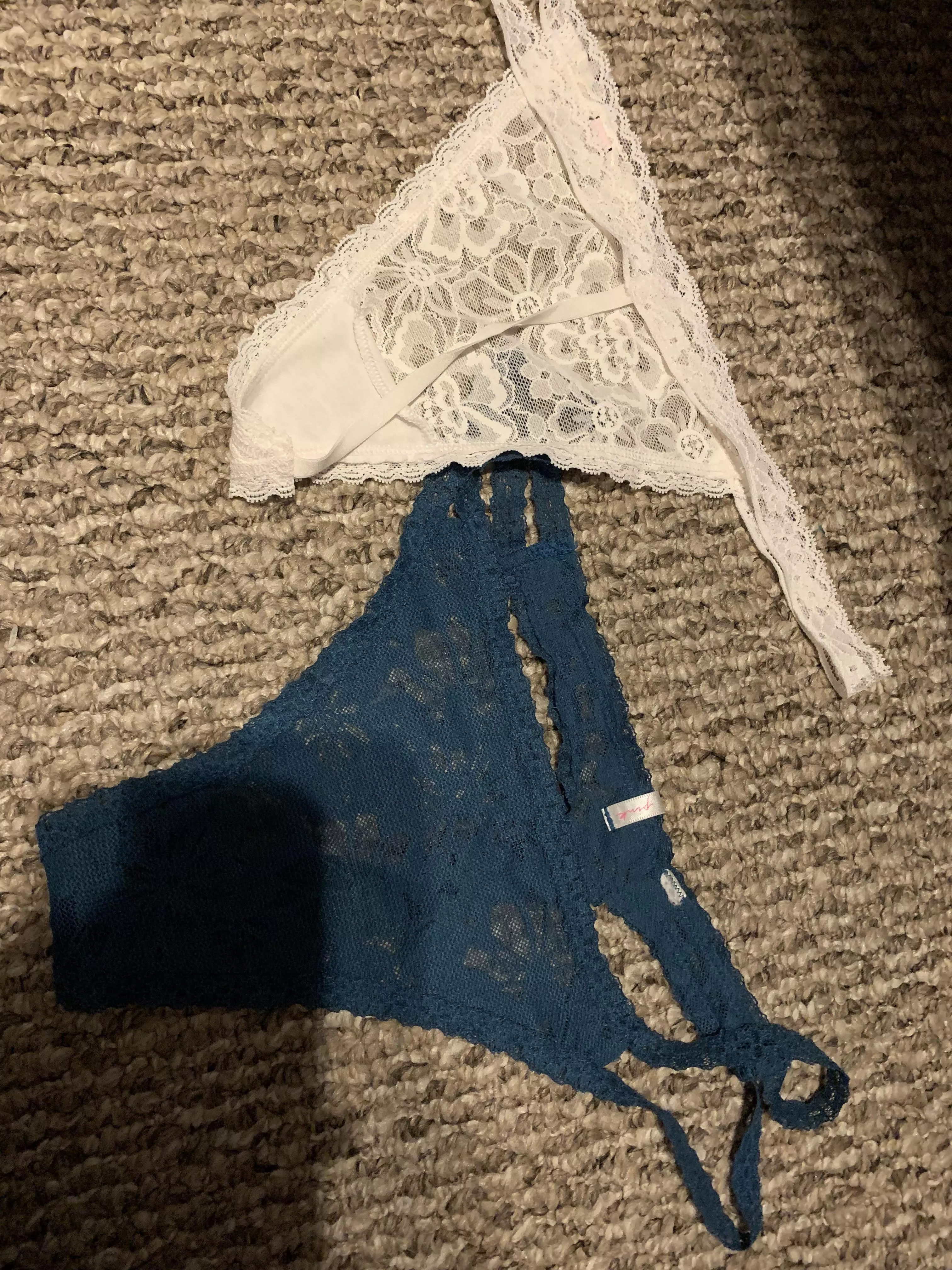 My two favorites out of my girlfriends panties posted by throw_away035