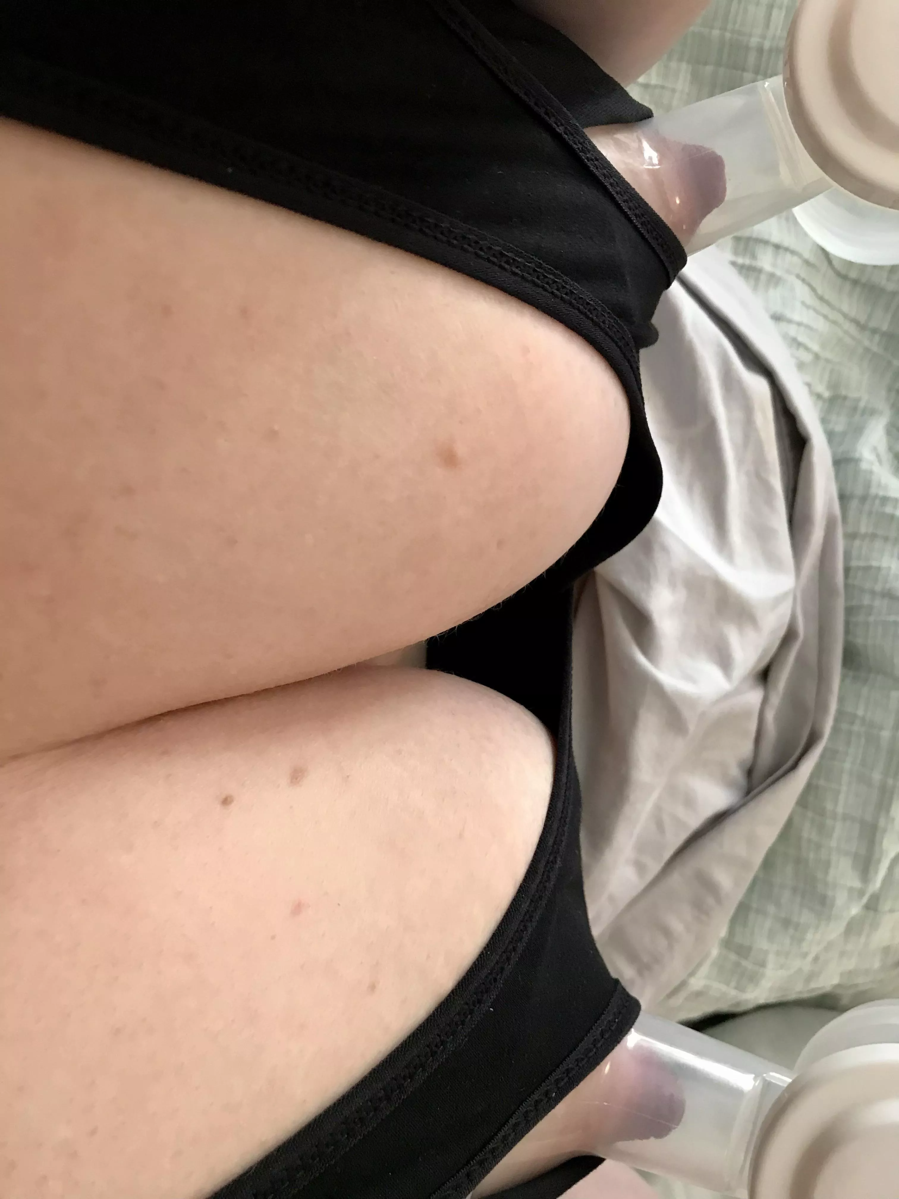 My view as I pump to induce lactation. Many mouths would be better. 😒 posted by tellme_what2do