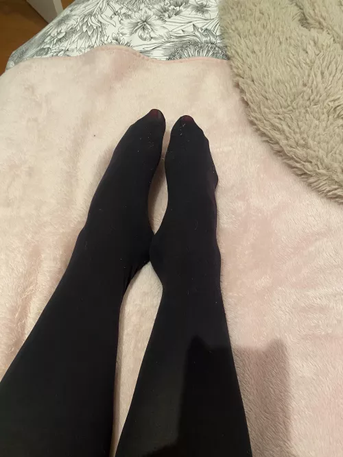 My wife’s tights worn to work last week by flhx107