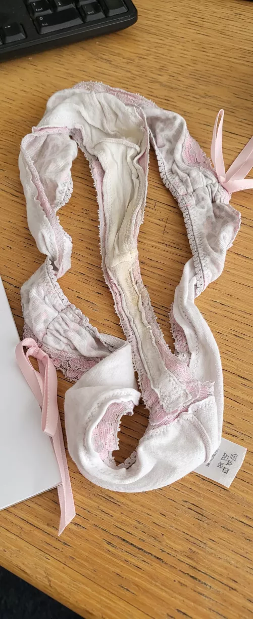 My wife's used panties that I'm wearing in work today!! by jackwills004