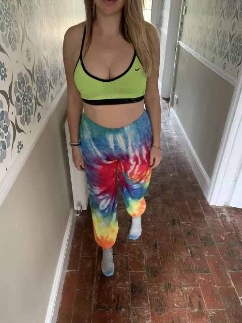 My yoga pants are floatier than most but allow me to be extra flexible by rosiesparadise