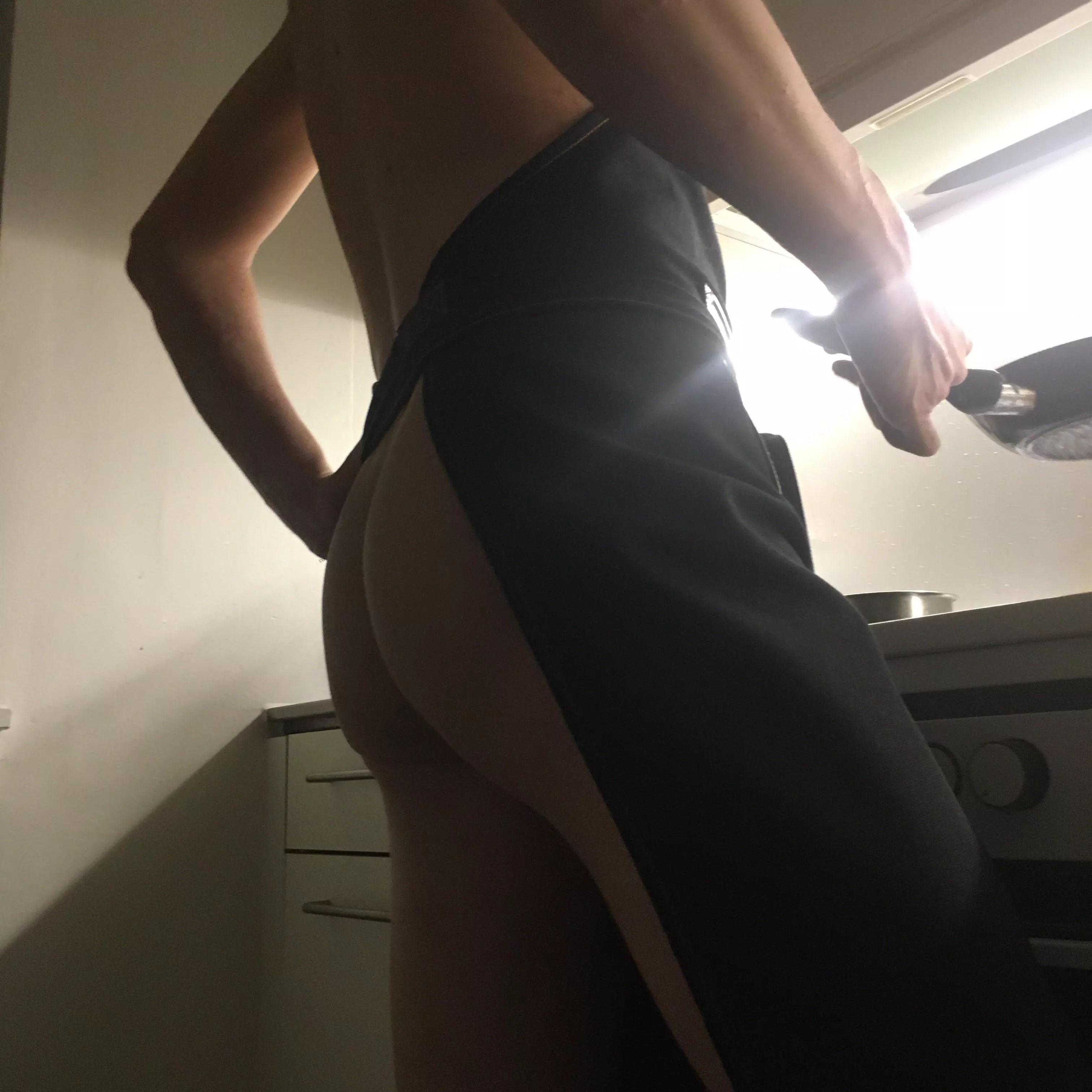 Naked cooking😄 posted by NiteKing420