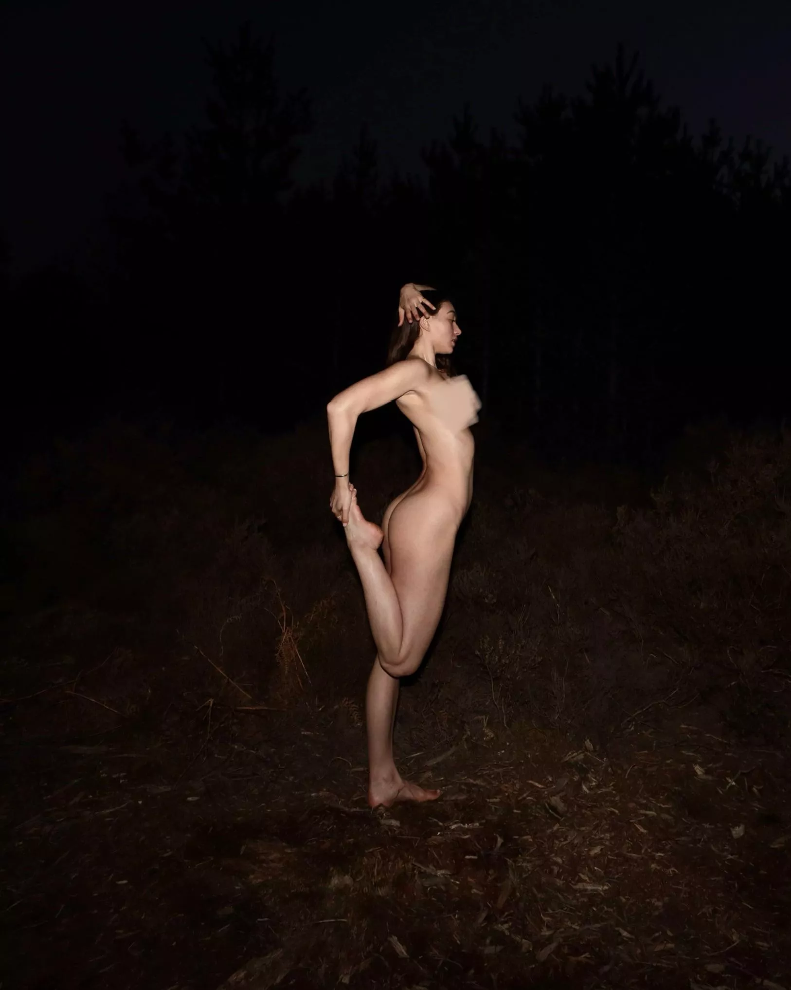 Naked yoga in the woods posted by bellaballerina_