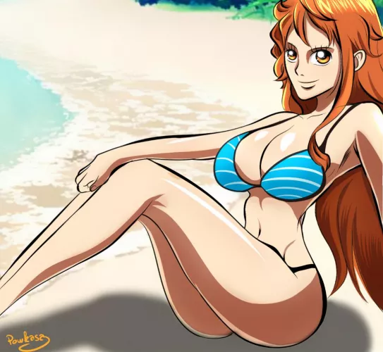 Nami is such a perfect beach model by RednakZ